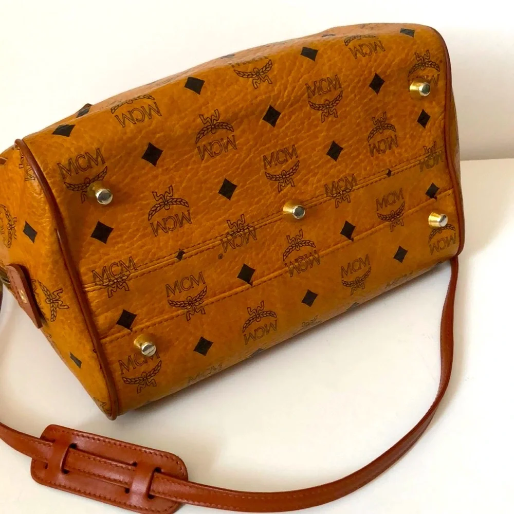 MCM Boston Leather Vintage Boston Shoulder Bag